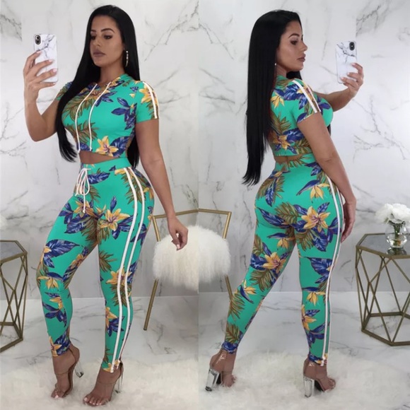 Pants - FLORAL Two Piece Set